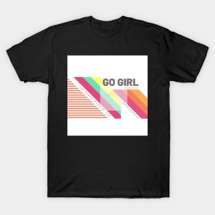 Geometric art linear Girl Power T-Shirt
